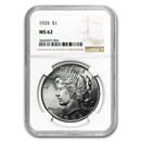 1935 Peace Dollar MS-62 NGC