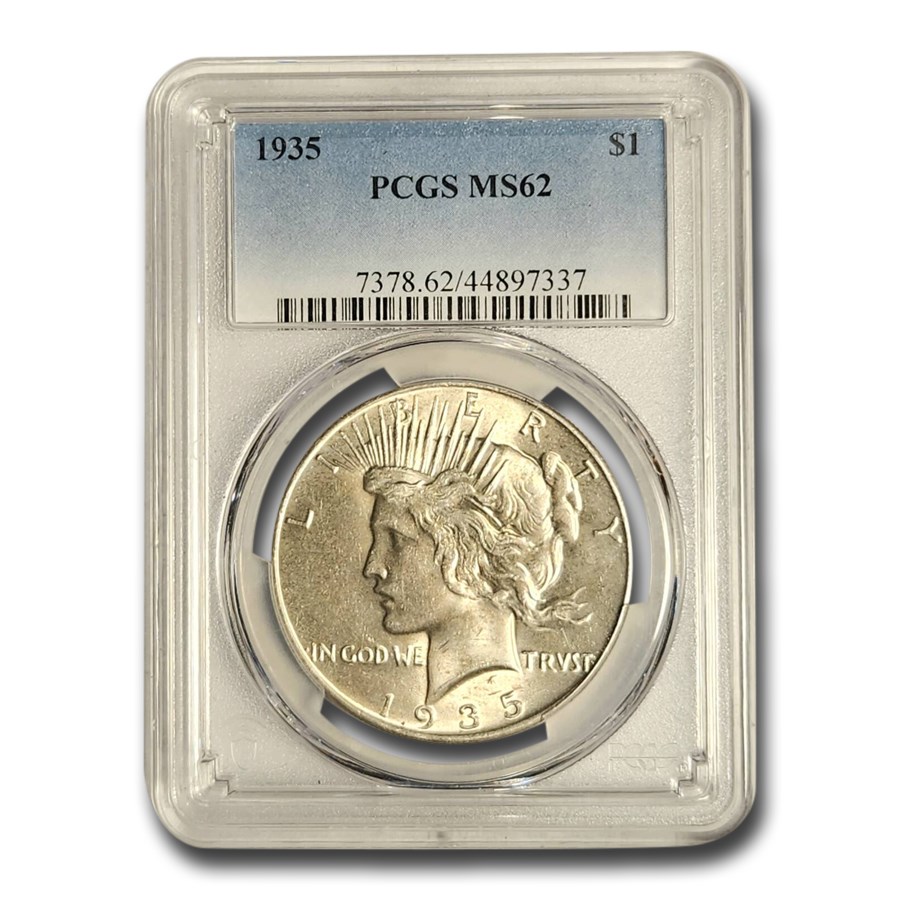 1935 Peace Dollar MS-62 PCGS