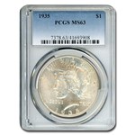 1935 Peace Dollar MS-63 PCGS