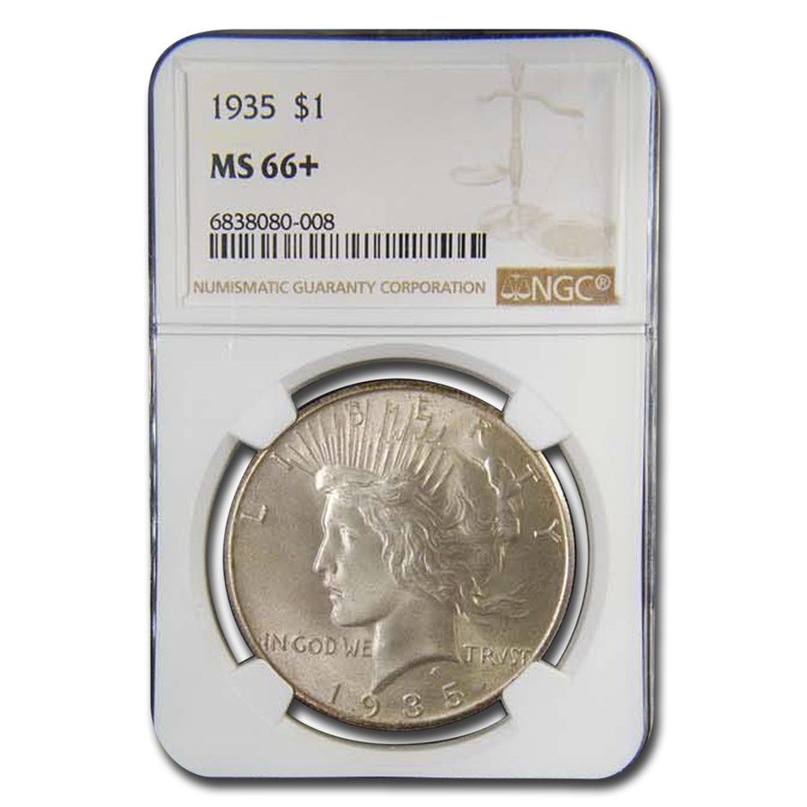 1935 Peace Dollar MS-66+ NGC