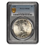 1935 Peace Dollar MS-66 PCGS