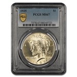 1935 Peace Dollar MS-67 PCGS