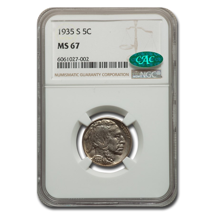 Buy 1935-S Buffalo Nickel MS-67 NGC CAC | APMEX