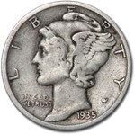 1935-S Mercury Dime XF