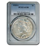 1935-S Peace Dollar AU-58 PCGS