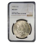 1935-S Peace Dollar MS-64+ NGC