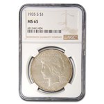 1935-S Peace Dollar MS-65 NGC