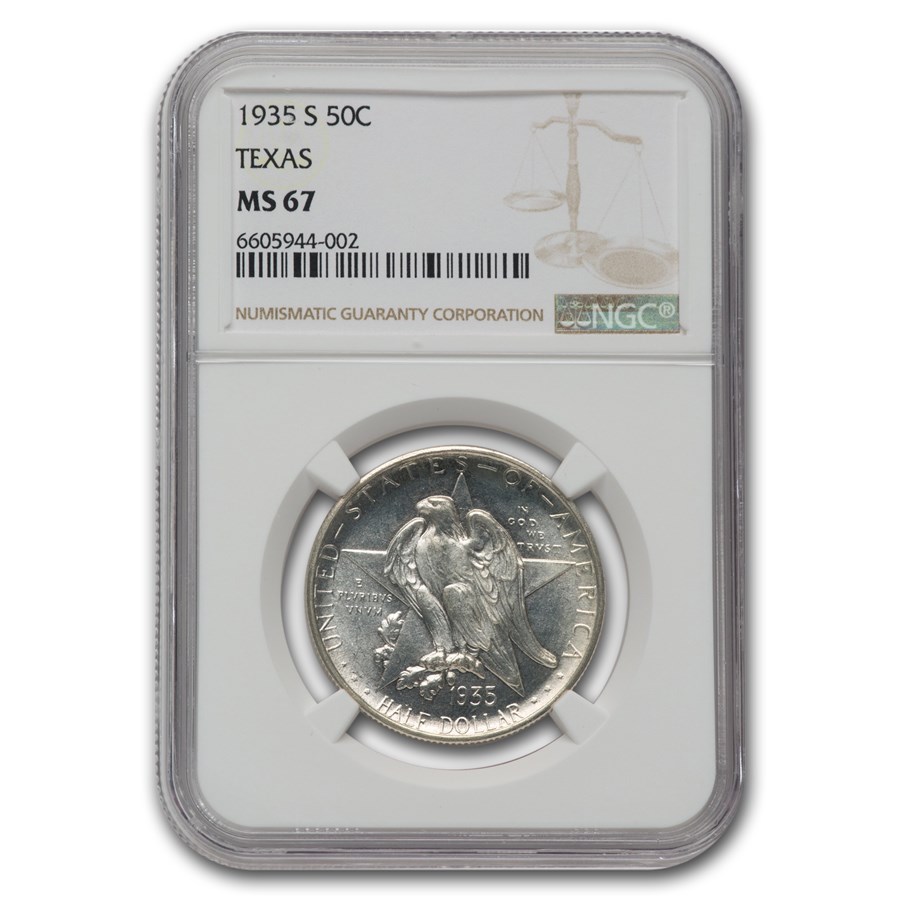 1935-S Texas Centennial Commemorative Half Dollar MS-67 NGC