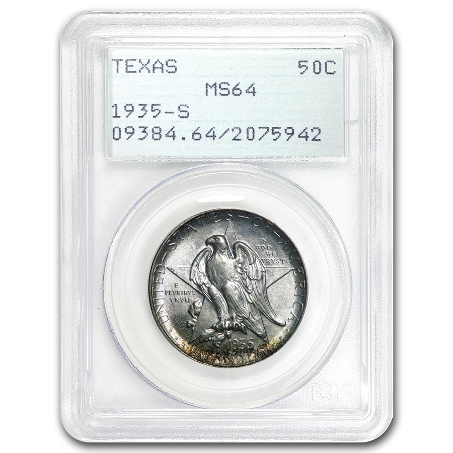 1935-S Texas Centennial Half Dollar Commem MS-64 PCGS