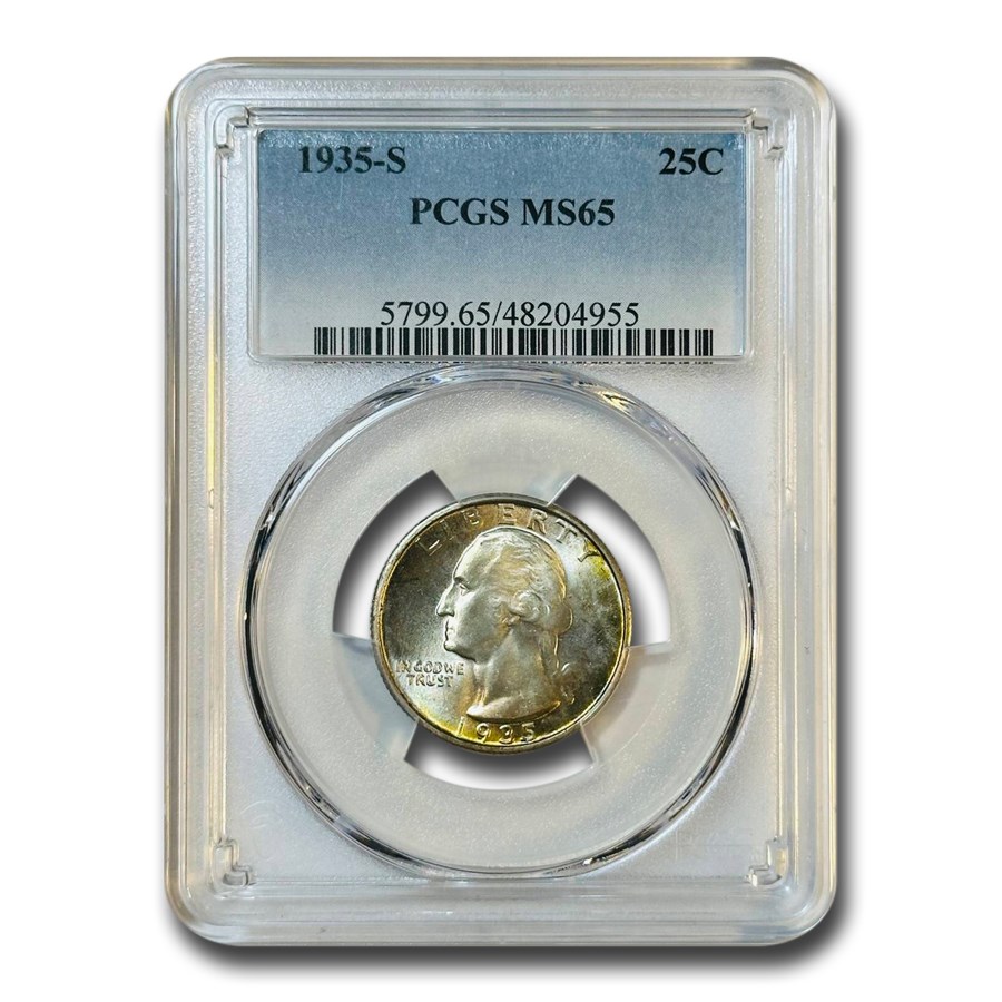 1935-S Washington Quarter MS-65 PCGS