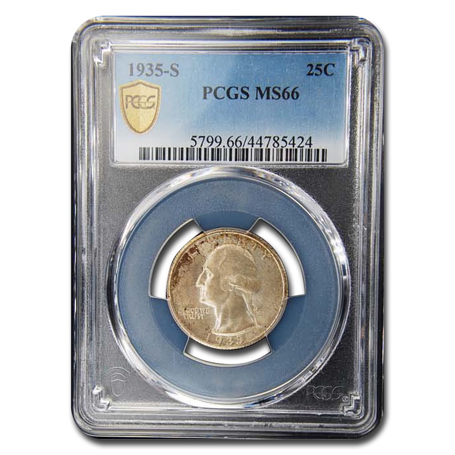 1935-S Washington Quarter MS-66 PCGS