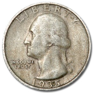 1935-S Washington Quarter VF