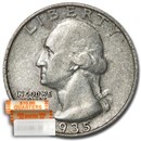 1935 Washington Quarter 40-Coin Roll Avg Circ