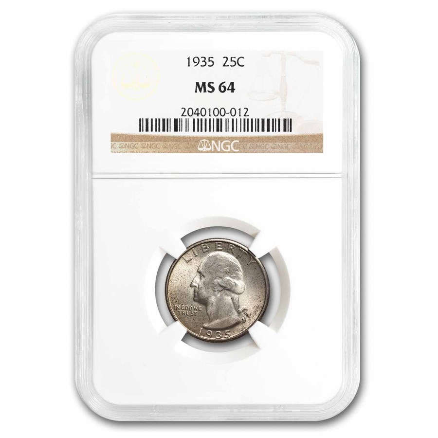 1935 Washington Quarter MS-64 NGC