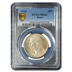 1936 Boone Half Dollar MS-66 PCGS