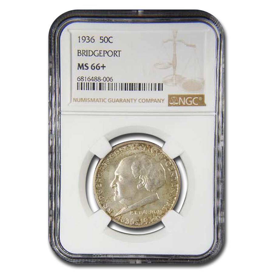 1936 Bridgeport, Connecticut Half Dollar MS-66+ NGC