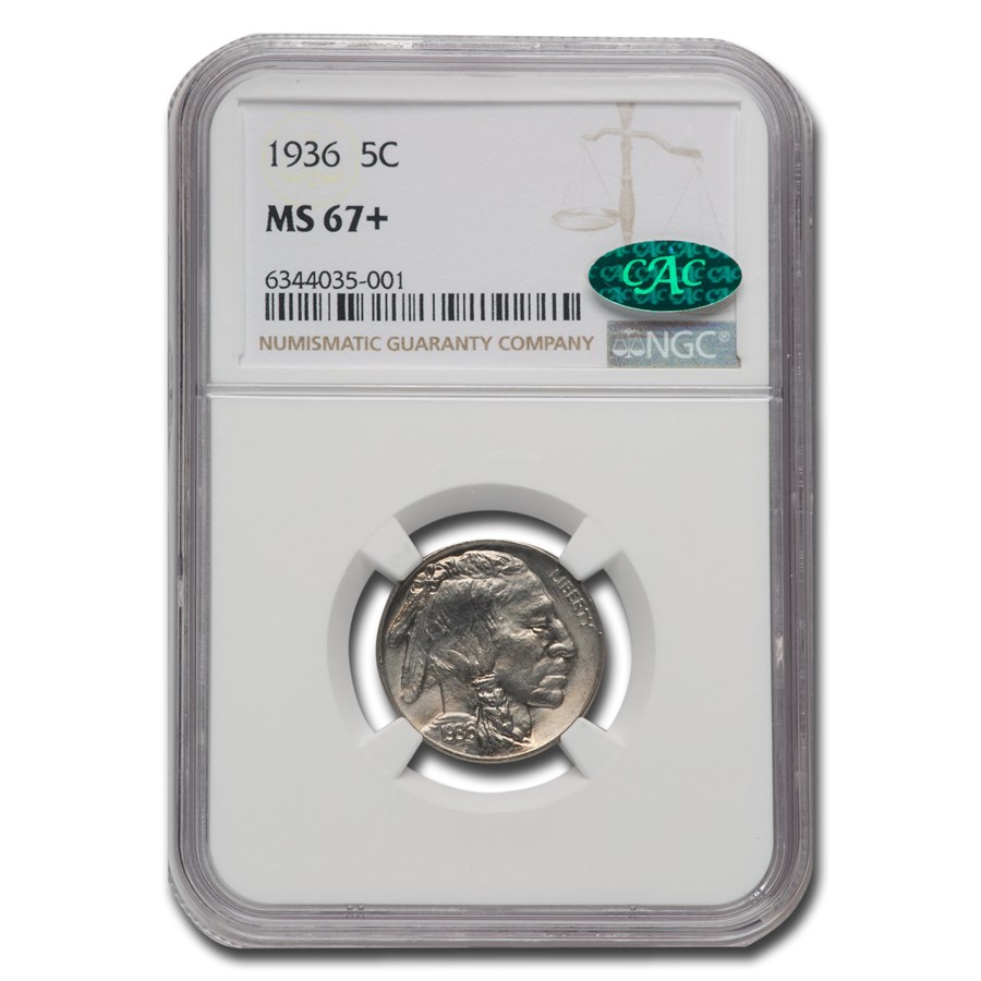 1936 Buffalo Nickel MS-67+ NGC CAC