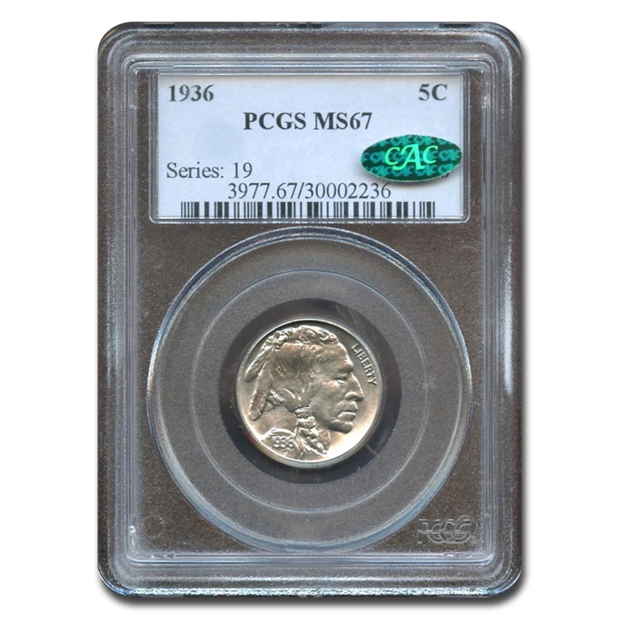 Buy 1936 Buffalo Nickel MS-67 PCGS CAC | APMEX