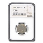 1936 Buffalo Nickel PF-66+ NGC (Brilliant)