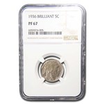 1936 Buffalo Nickel PF-67 NGC (Brilliant)