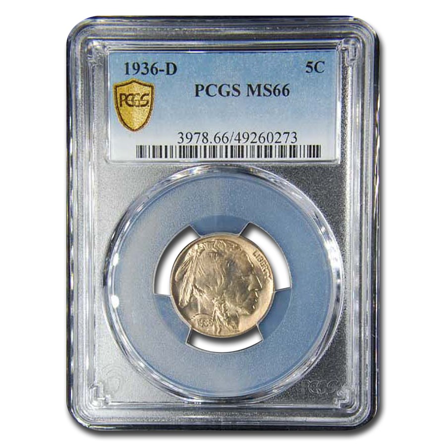 1936-D Buffalo Nickel MS-66 PCGS