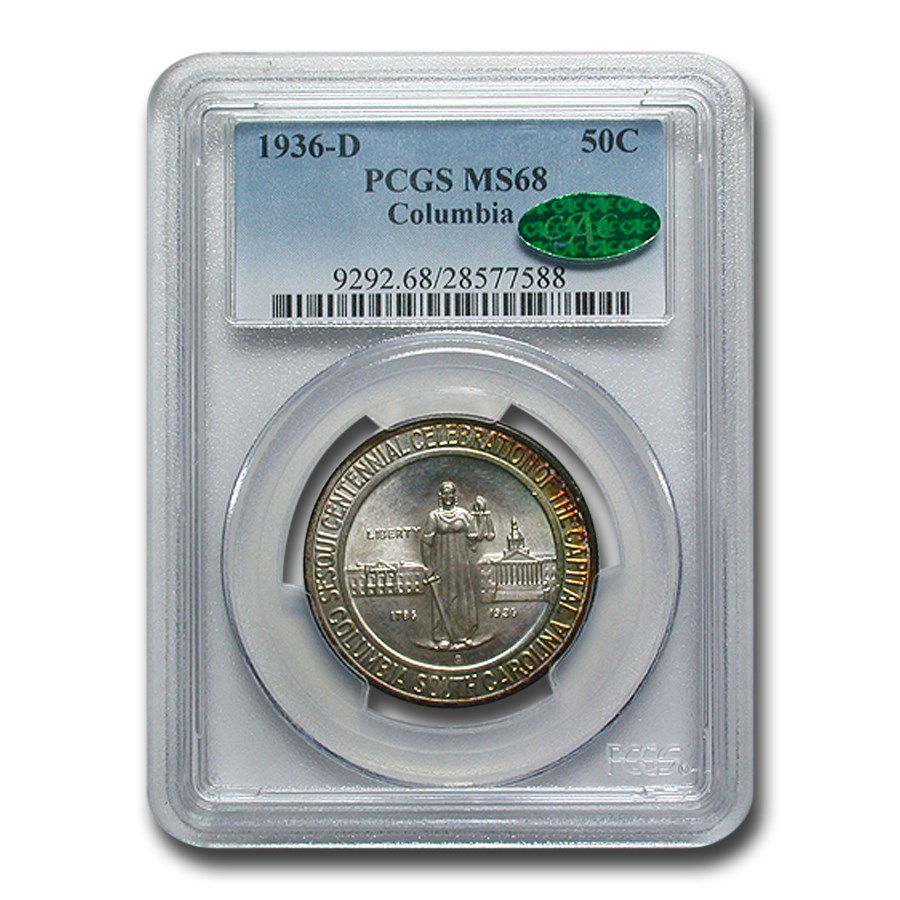 1936-D Columbia, SC Half Dollar MS-68 PCGS CAC