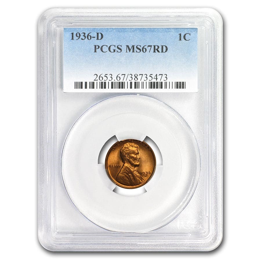 Buy 1936-D Lincoln Cent MS-67 PCGS (Red) | APMEX