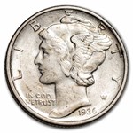 1936-D Mercury Dime AU