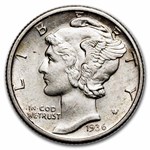 1936-D Mercury Dime BU