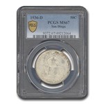 1936-D San Diego Half Dollar MS-67 PCGS