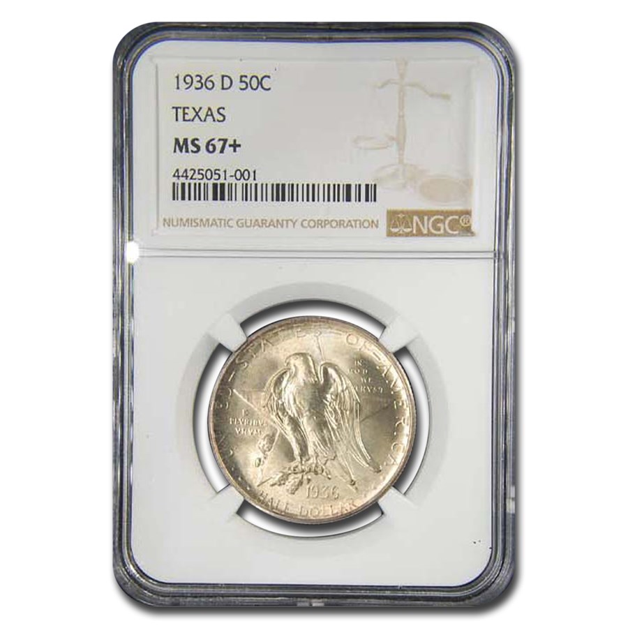 1936-D Texas Centennial Commemorative Half Dollar MS-67+ NGC