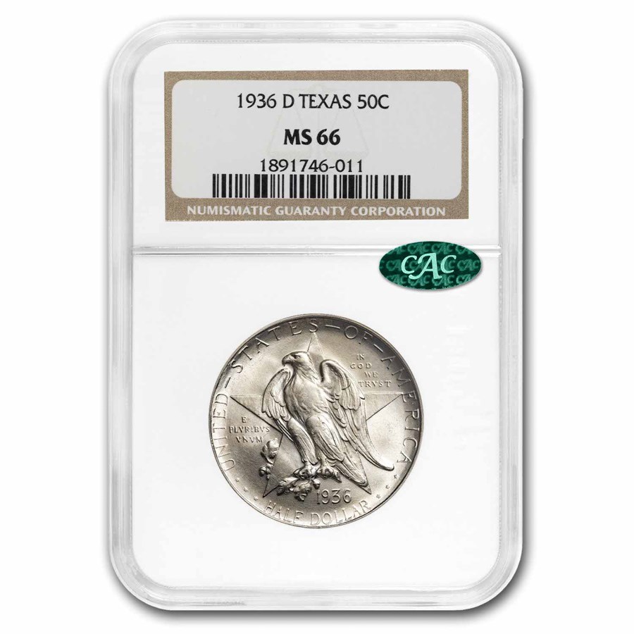 1936-D Texas Centennial Half Dollar MS-66 NGC CAC