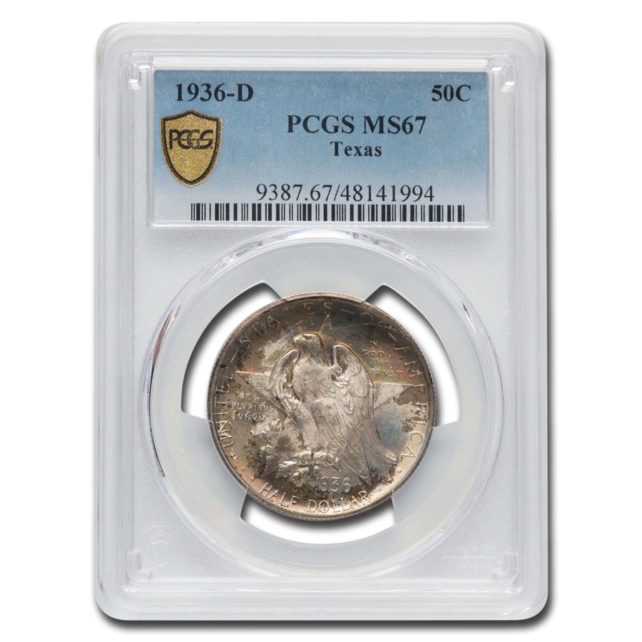 1936-D Texas Independence Centennial Half Dollar MS-67 PCGS