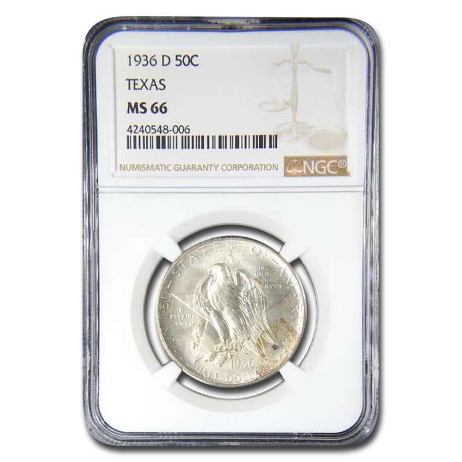 1936-D Texas Independence Half Dollar MS-66 NGC