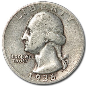 1936-D Washington Quarter Good/VG