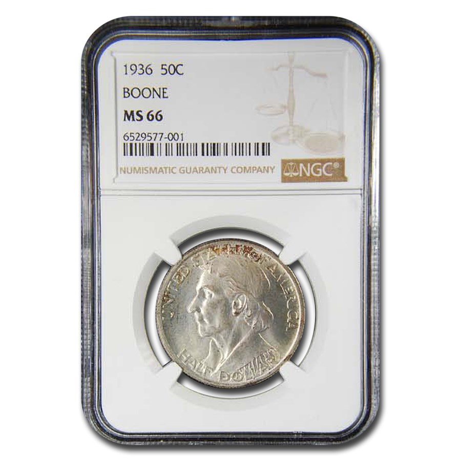 1936 Daniel Boone Bicentennial Half Dollar MS-66 NGC