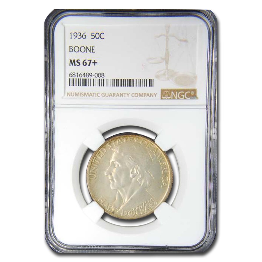 1936 Daniel Boone Bicentennial Half Dollar MS-67+ NGC