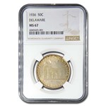 1936 Delaware Tercentenary Half Dollar Commem MS-67 NGC