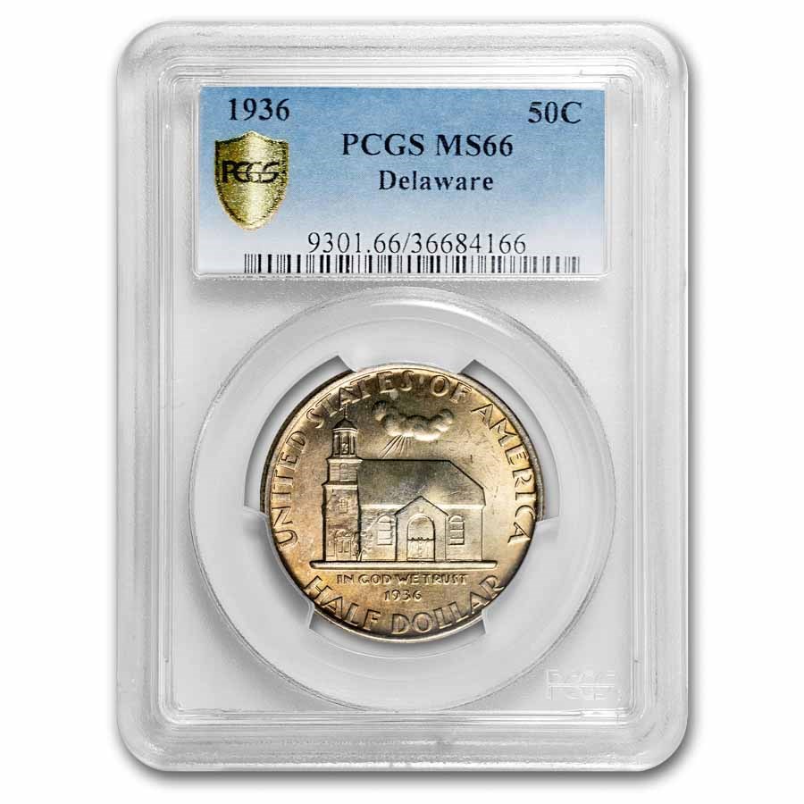 1936 Delaware Tercentenary Half Dollar MS-66 PCGS