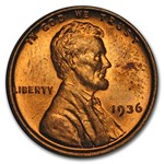 1936 Lincoln Cent BU (Red)