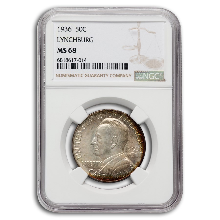 1936 Lynchburg Sesquicentennial Half Dollar MS-68 NGC