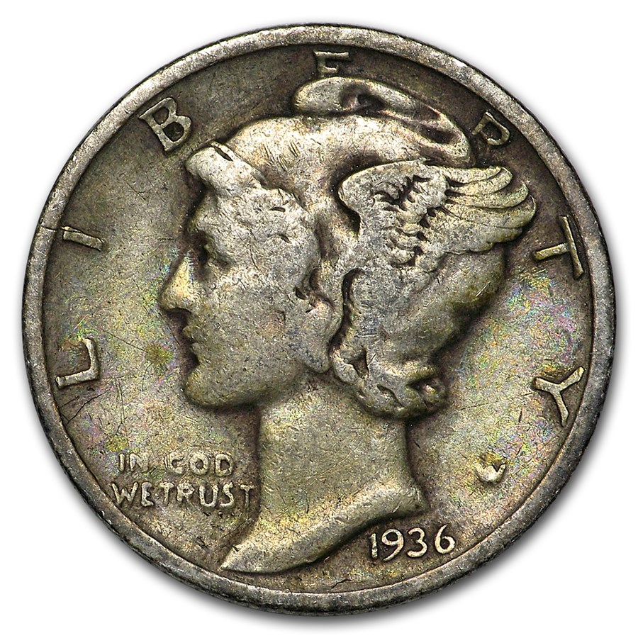 1936 Mercury Dime Good/VF