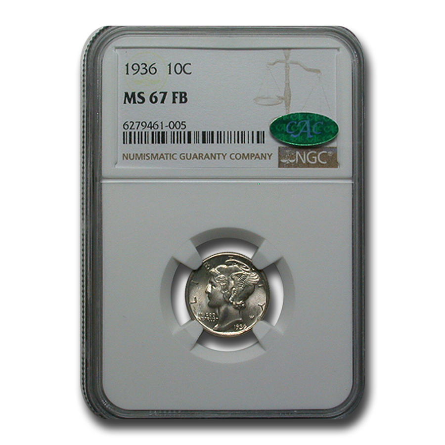 Buy 1936 Mercury Dime MS-67 NGC CAC (FB) | APMEX