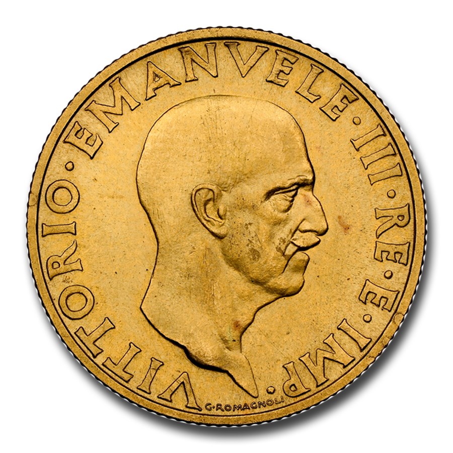 1936-R Italy Gold 100 Lire Emanuele III MS-66 NGC