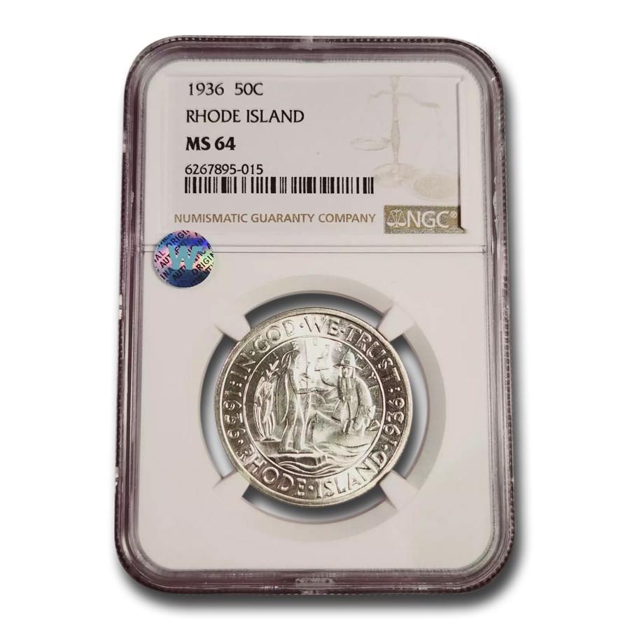 1936 Rhode Island Half Dollar MS-64 NGC