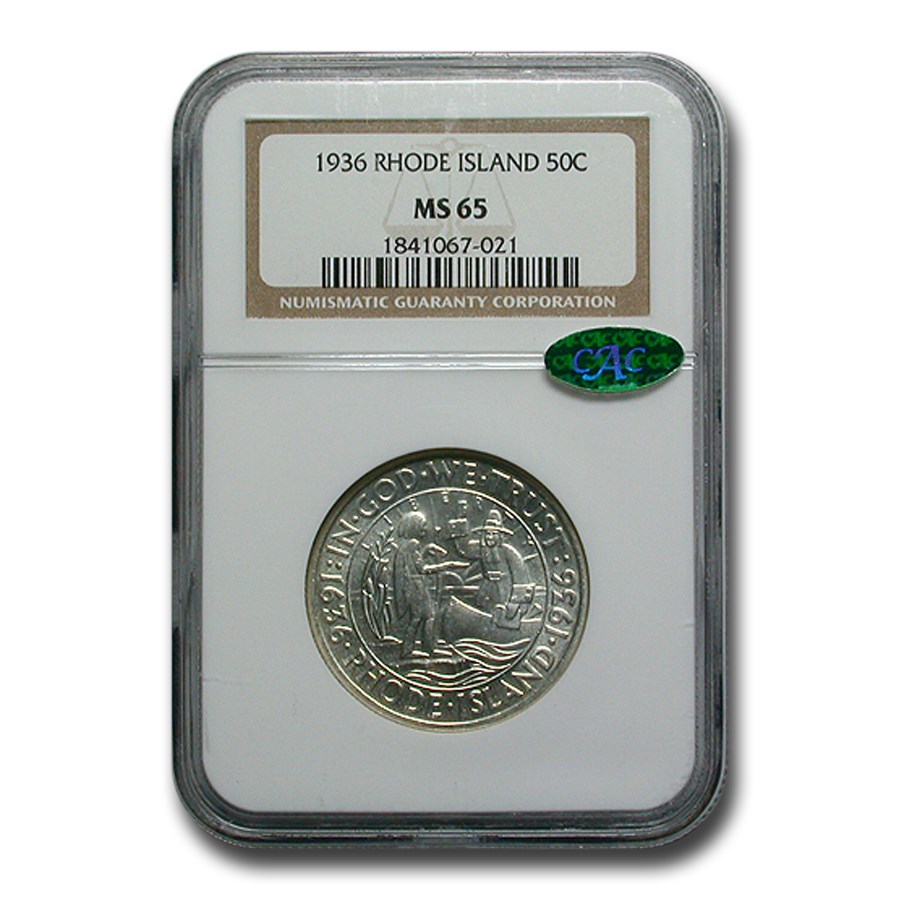 1936 Rhode Island Half Dollar MS-65 NGC CAC