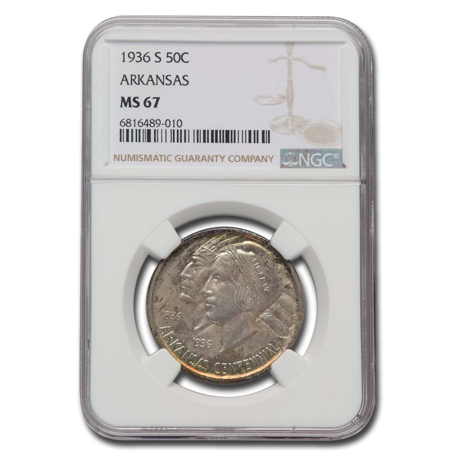 1936-S Arkansas Centennial Half Dollar MS-67 NGC