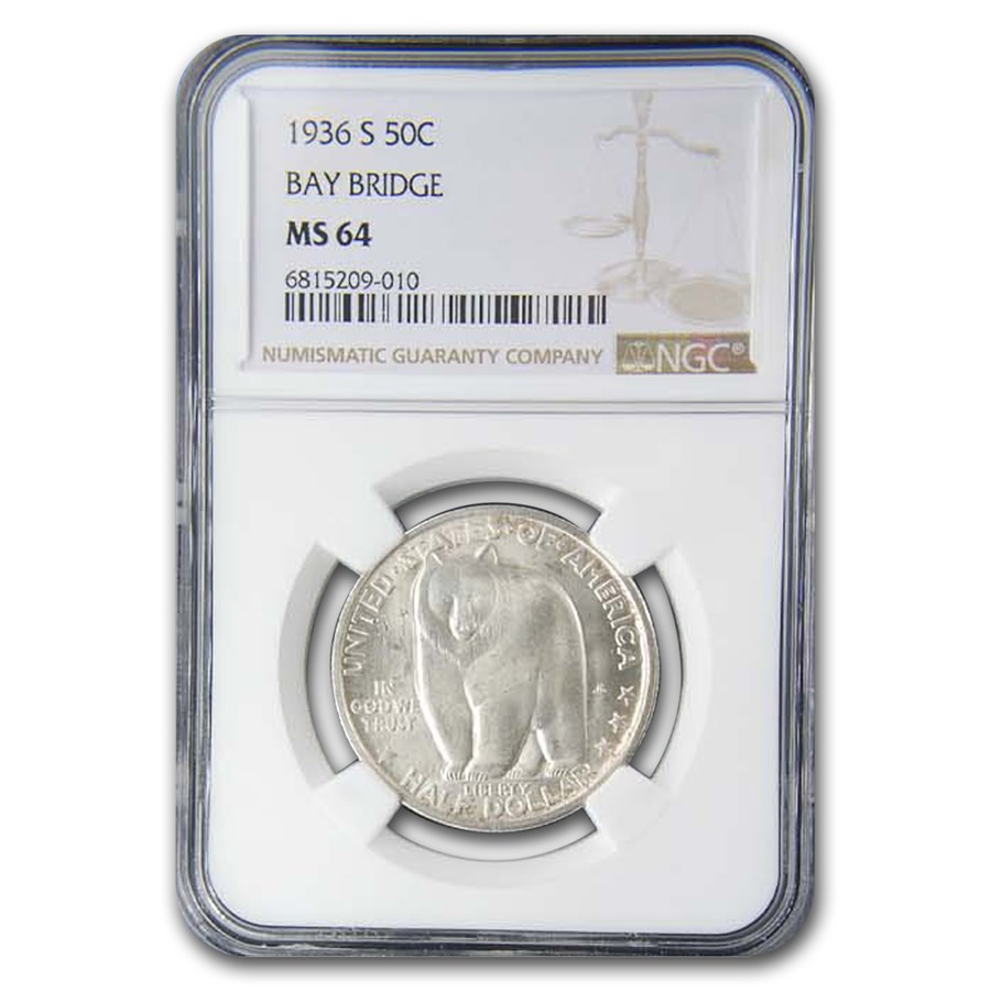 1936-S Bay Bridge Half Dollar MS-64 NGC