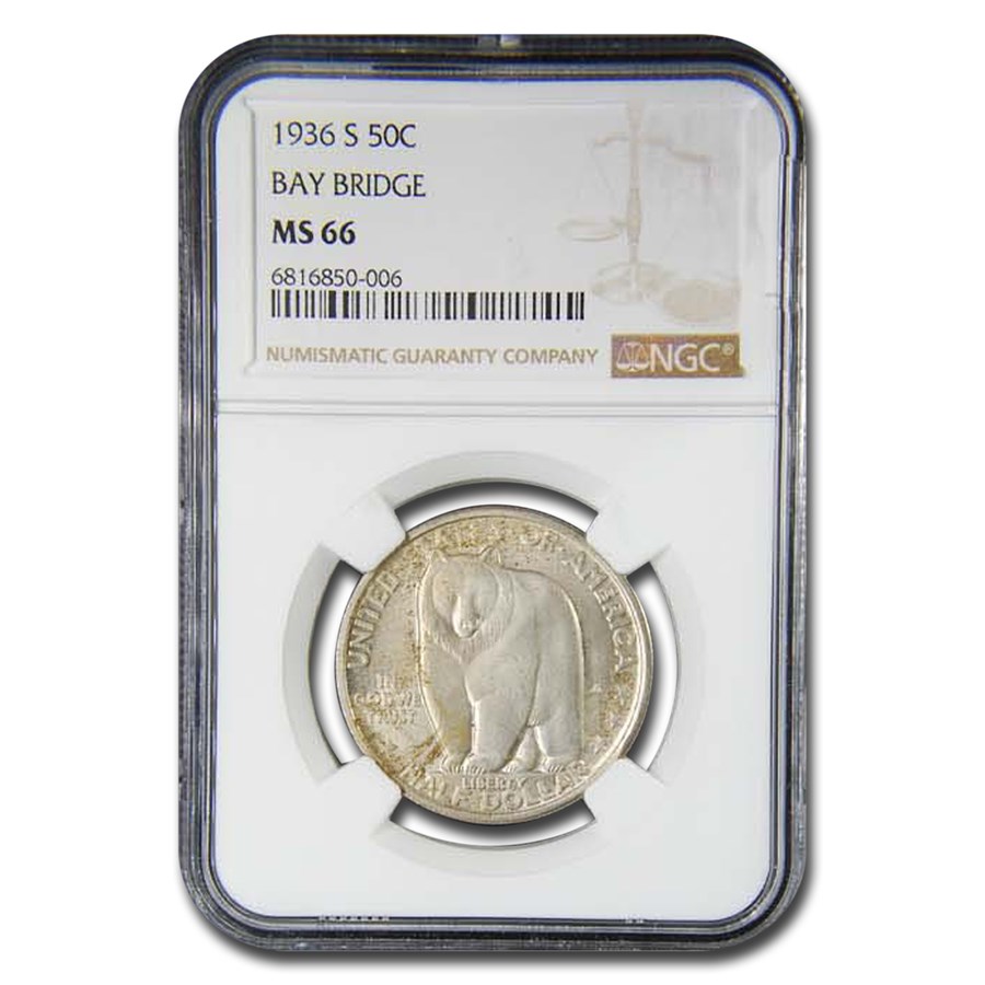 1936-S Bay Bridge Half Dollar MS-66 NGC