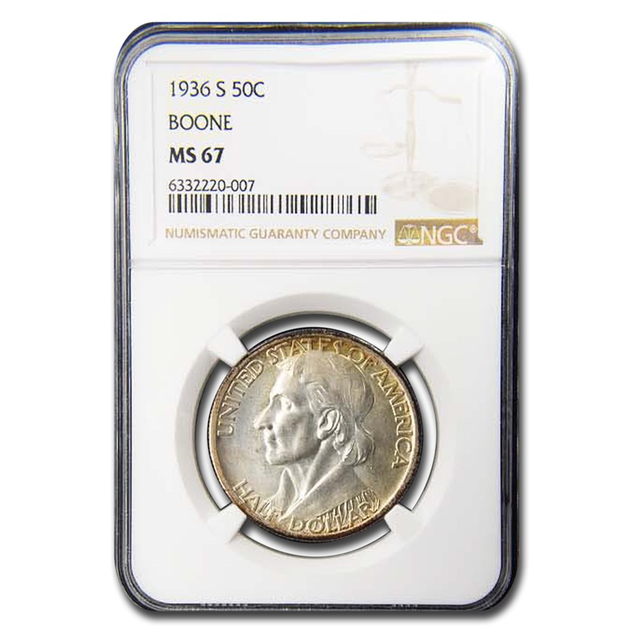 1936-S Boone Commemorative Half Dollar MS-67 NGC